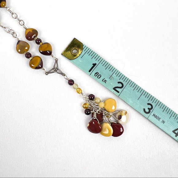 Jasper Garnet Sterling Silver Handmade Necklace - Picture 8 of 10